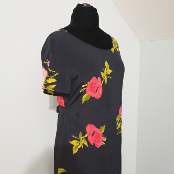 A Pea in The Pod Maternity Black Short Sleeve Scoop Neck Maxi Dress Small - Picture 2 of 12